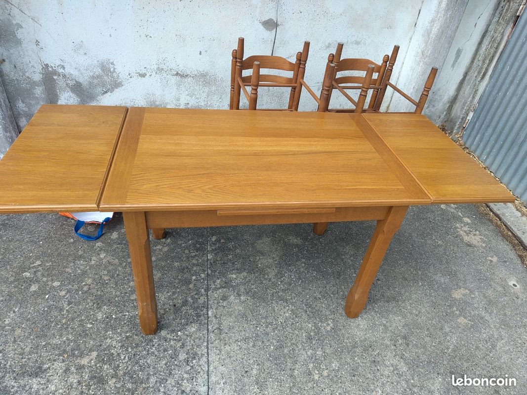 Table avec rallonge et chaises (image 5)