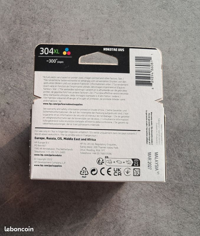 Cartouche encre HP 304 XL couleur, neuf (image 2)