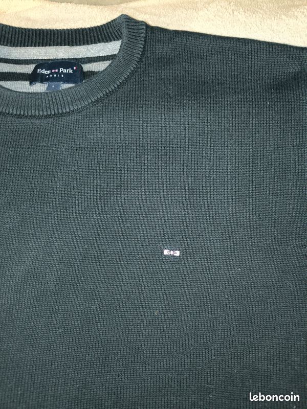 Pull Eden Park noir – Taille L – Très bon état – 100% coton (image 4)