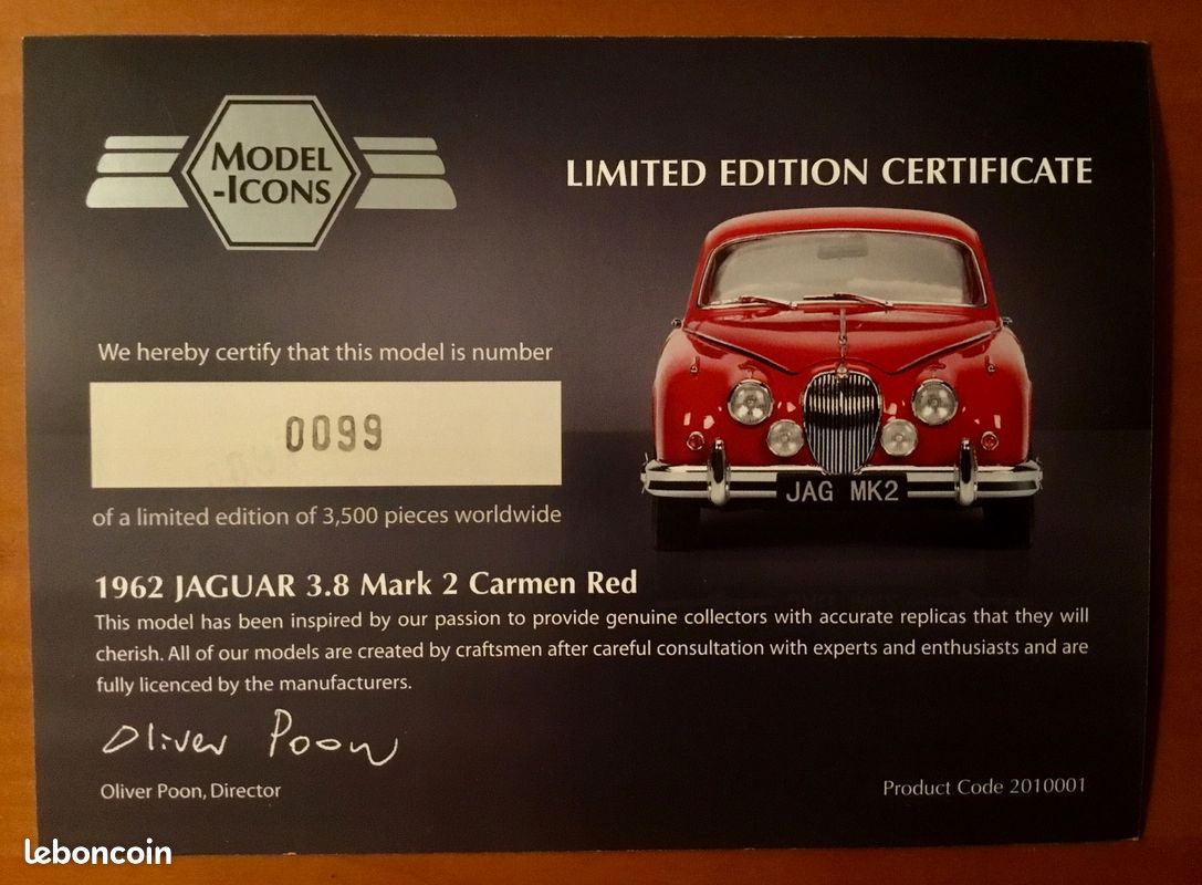Jaguar MK2 Model-Icons 1/18 - Collection