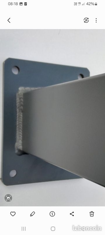Poteau Aluminium platine ou seller béton (image 20)