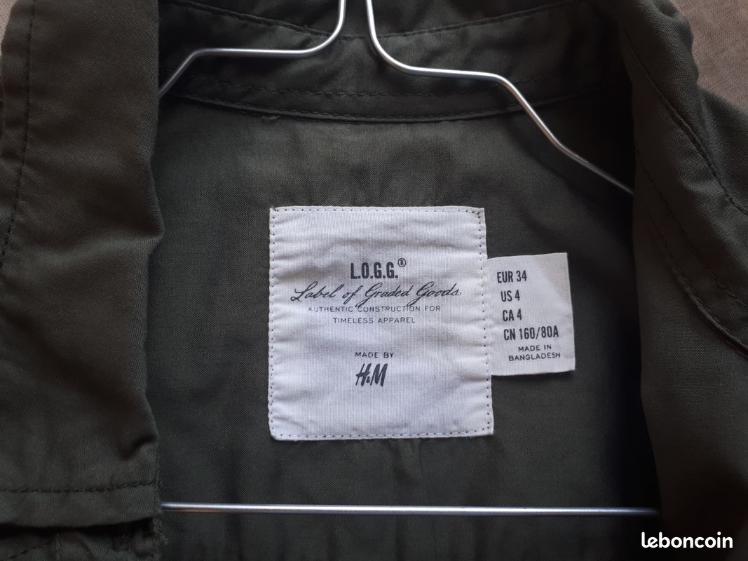 Chemisier kaki "H&M", taille 34 (image 3)
