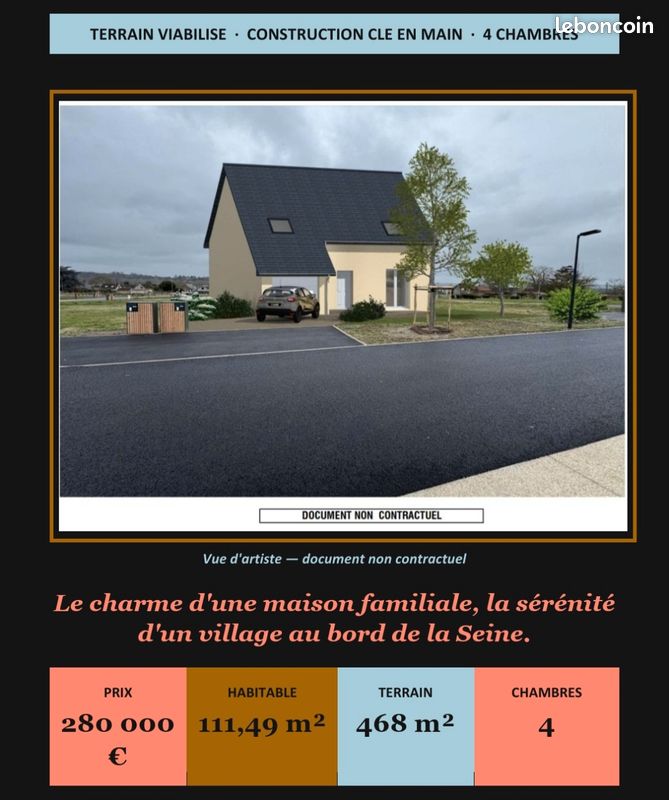 Maison 5 pièces 111 m² · à Bouafles · 111,5 m² · 280 000 €