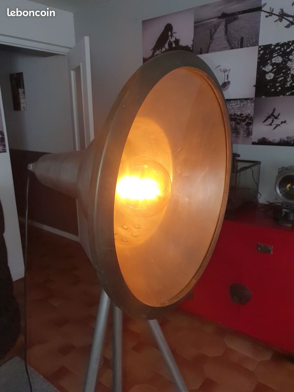 Grand spot sur support des années 1950 entièrement rénové (vintage, industriel) (image 4)