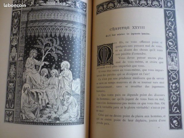 Imitation de Jésus Christ 1886 par Abbé F de Lamennais Editeur Pellion et Marchet Dijon gravure Galieni (image 8)