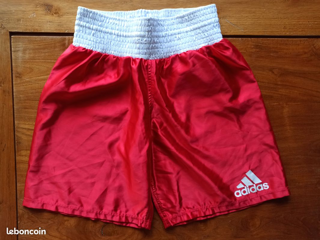 Short boxe anglaise Adidas Rouge et Taille S