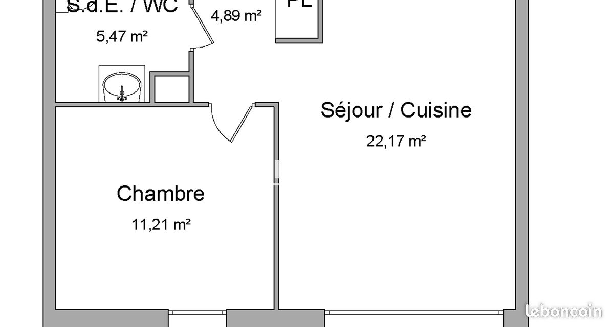 Appartement 2 pièces 44 m² · à Bénesse-Maremne · 43,7 m² · 575 €/mois