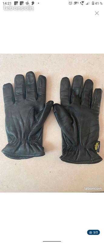Gants anti coupures ,cuir avec doublure Kevlar 9,5 (image 2)
