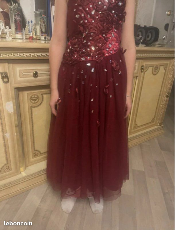 Robe De Soirée Janie Et Jack Pour Fille 18-24 Mois - Soie Magenta - Occasion Très Bon état