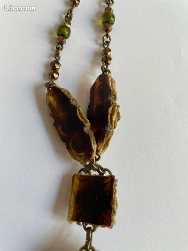 Collier Vintage En Talosel Style Henry Line Vautrin - Occasion - Bijou Ancien