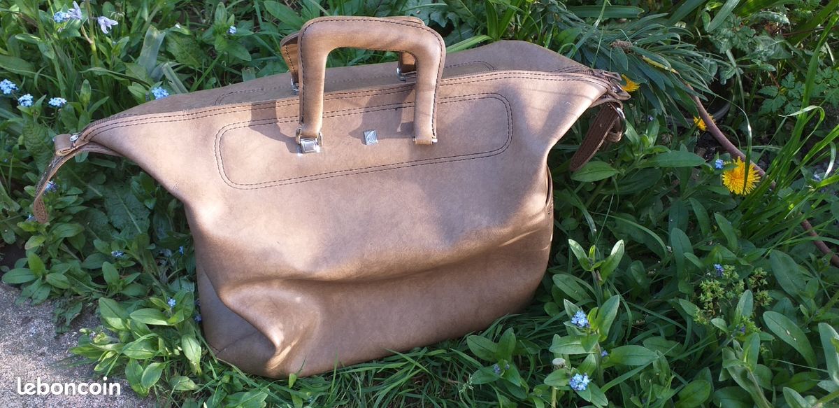 Sac De Voyage Vintage En Toile Et Simili Cuir – Marron, Cabine, 30L