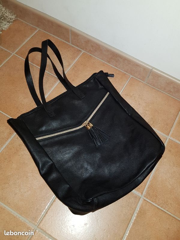 Grand sac noir/doré (image 1)