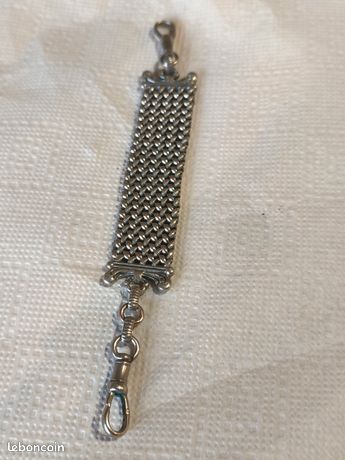 Chaîne De Montre Gousset (chatelaine) En Argent Poinçonné - Accessoire Horlogerie - Neuf