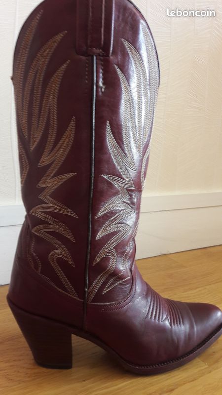 Bottes Santiag cuir taille 38 (image 5)
