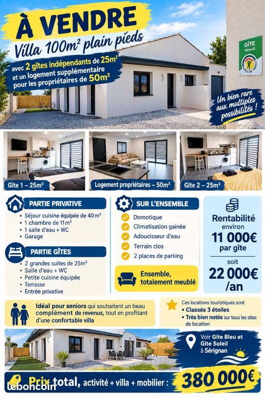 Maison 5 pièces 100 m² · à Sérignan · 100 m² · 380 000 €