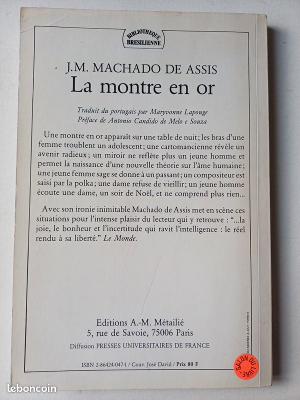 Machado de Assis, La montre en or, et Ce que les hommes appellent amour (image 2)