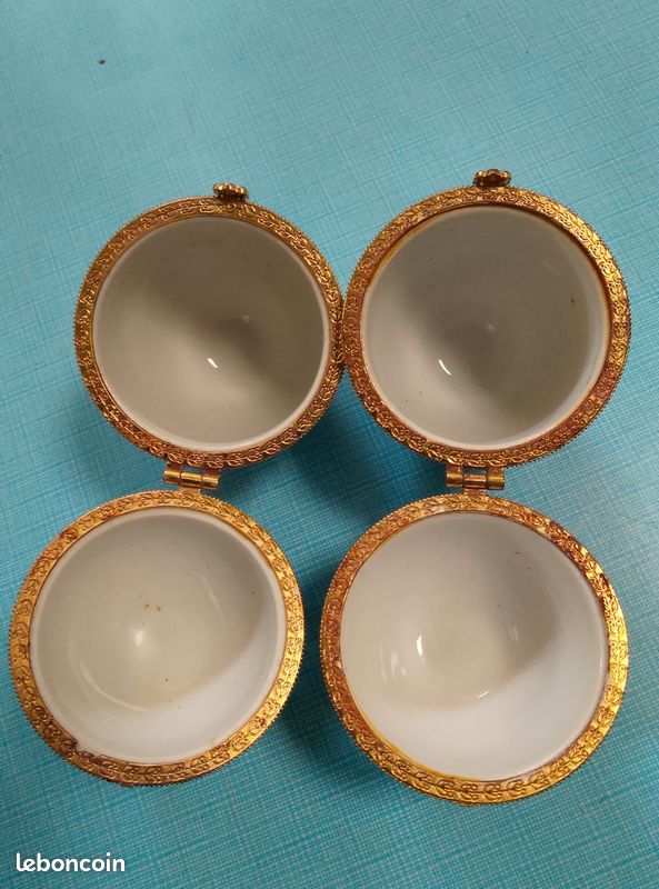 Boite bijoux Lot 2 forme oeuf style fabergé (image 3)