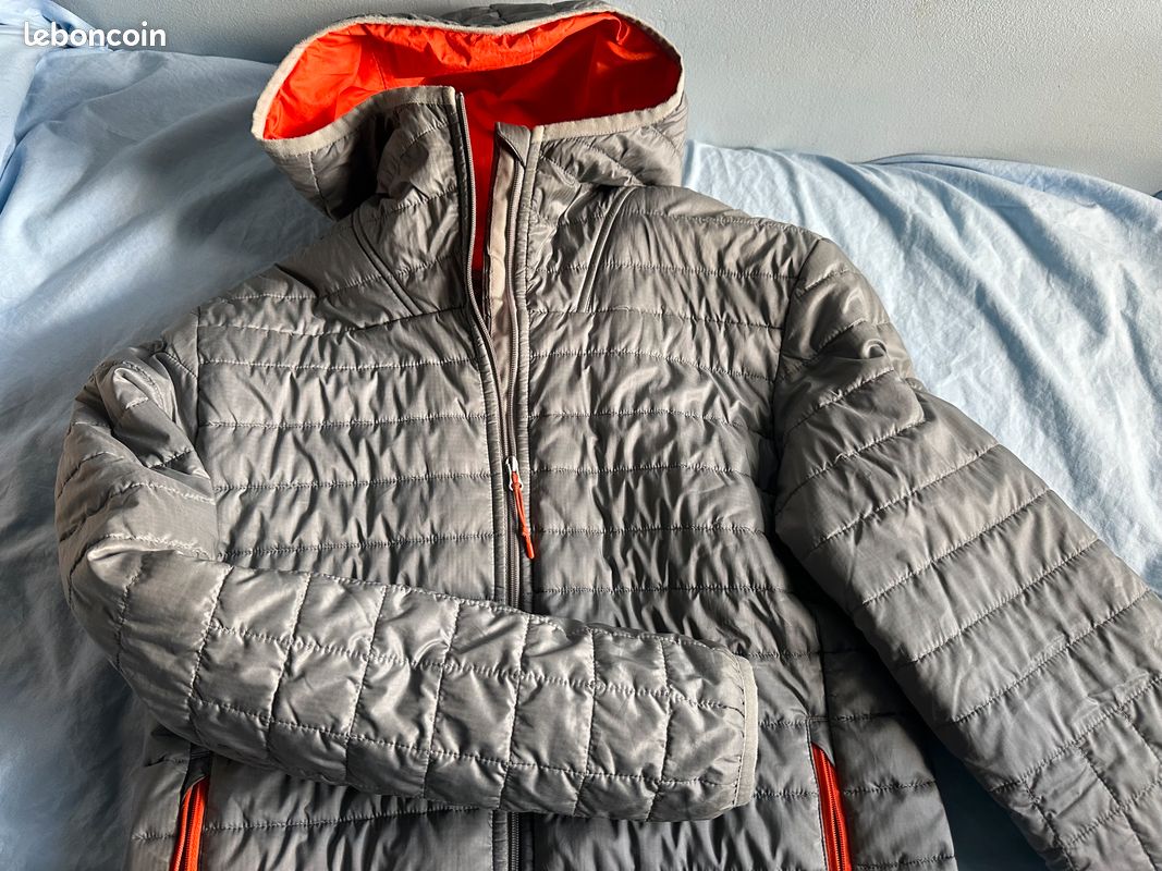 Veste Thermique Icebreaker Homme Laine Mérinos Gris Rouge Taille M - Occasion
