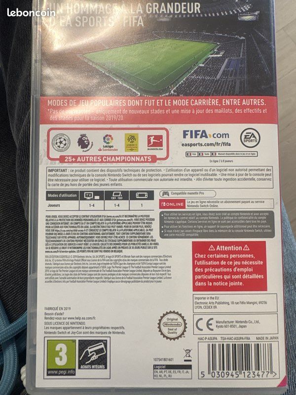 Jeux Nintendo switch FIFA20 (image 3)