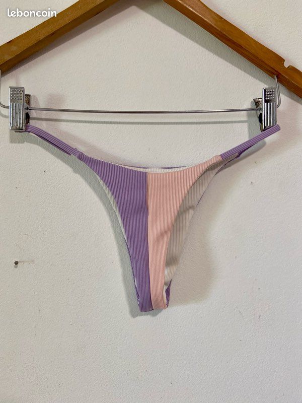 Bas de maillot bi color réversible 💜🩷🤍 (image 3)