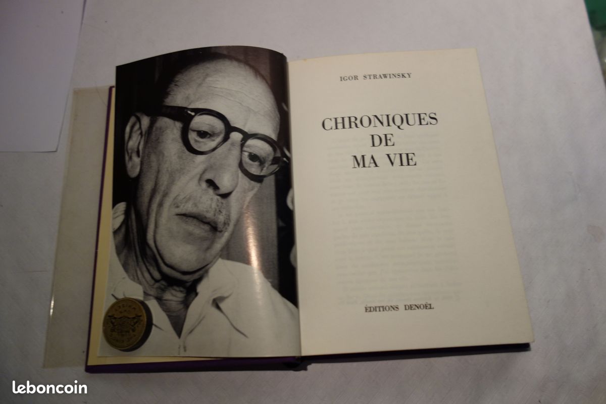 Igor Strawinsky Chroniques de ma vie Denoël (image 1)