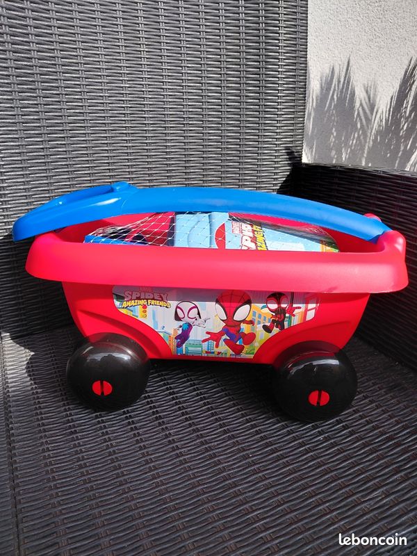 smoby Spidey - Chariot de Plage Garni Livraison gratuite | Bébé