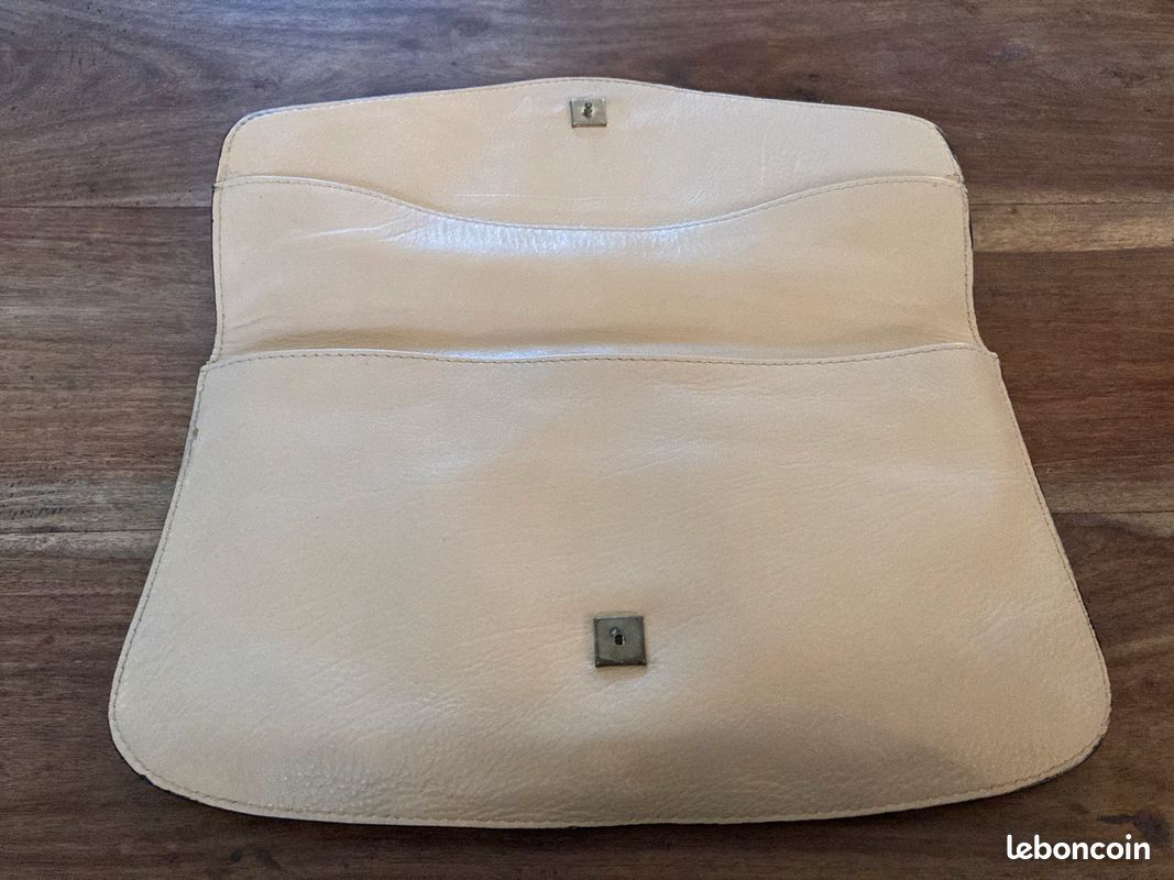Sac pochette blanc cassé (image 2)