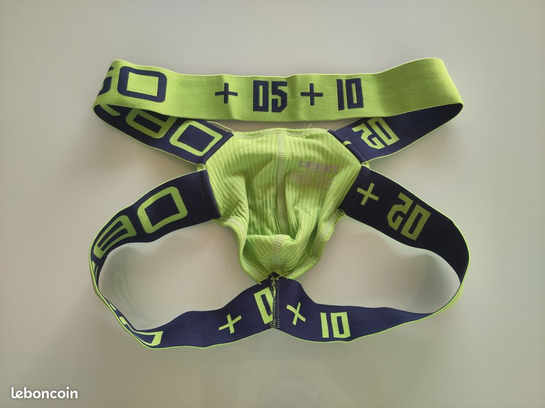 Jockstrap Homme GYM Nylon/coton - Vert Armée, Taille M (28-34), Vintage US