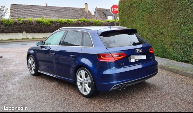 Audi A3 Sportback S-Line Plus – 2015 - 2.0 TDI 150 ch – Auto – Toit pano – Bleu Navarre – Distib OK – CT OK (image 2)