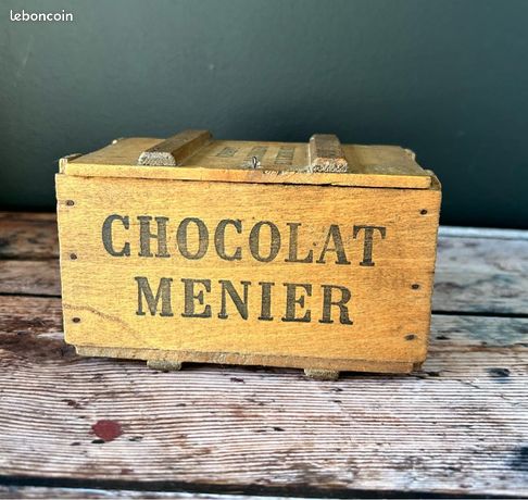 Boîte En Fer Ancienne - Chocolat Menier - Originale - France - Métal Rectangulaire