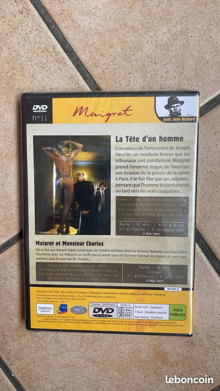 Maigret La tête d'un homme Maigret et Monsieur Charles DVD Jean Richard N°11 (image 2)