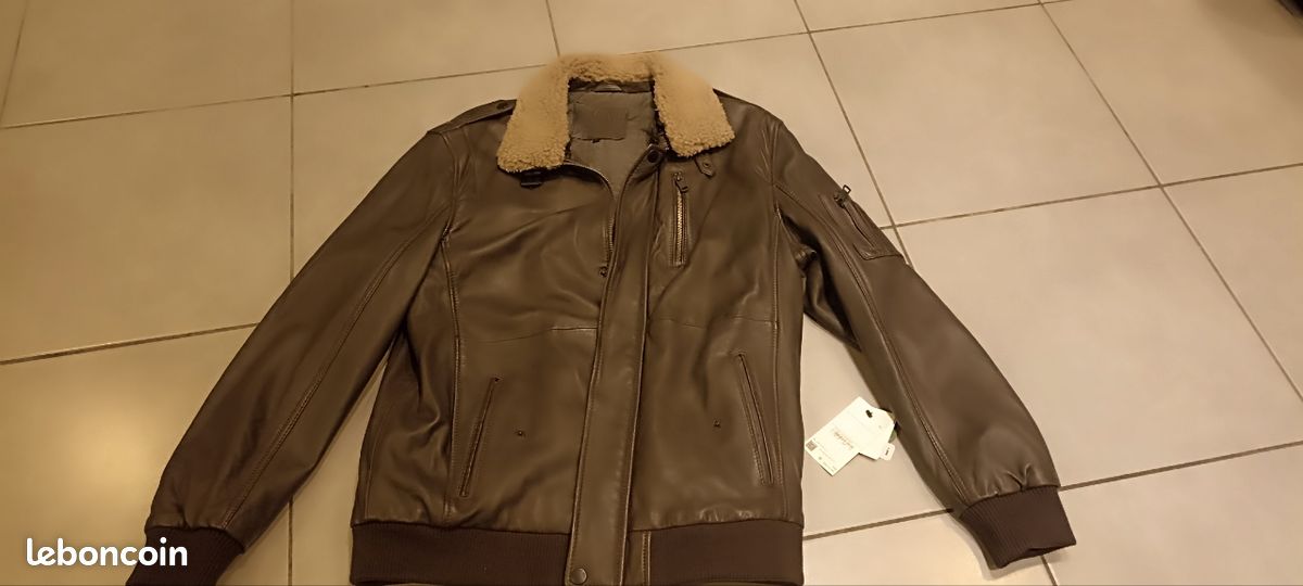 Veste En Cuir Free People - Taille XS - Couleur Sable/Brun - Doublure Coton - Neuf Avec Étiquettes