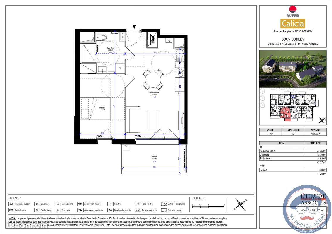 Appartement 2 pièces 42 m² · à Sorigny · 42 m² · 148 000 €