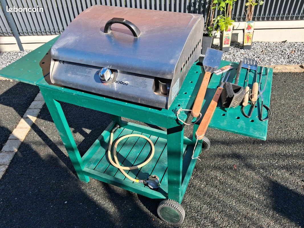 Plancha a gaz sur chariot (image 2)