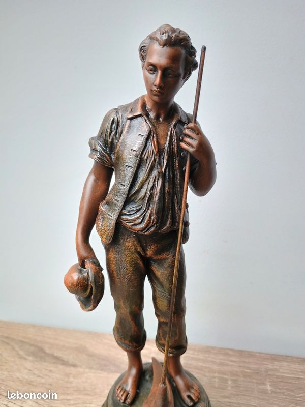 Sculptures en régule l'angélus d'après Adrien Gaudez (image 2)