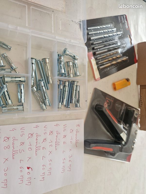 Pince et coffret chevilles molly plus mèches numéro 6 (image 6)