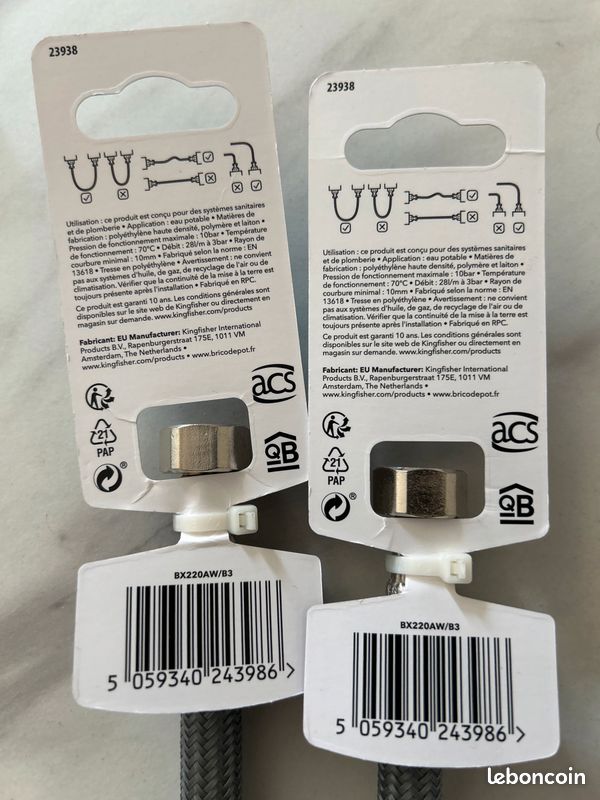 Flexible sanitaire neuf (x2) (image 3)