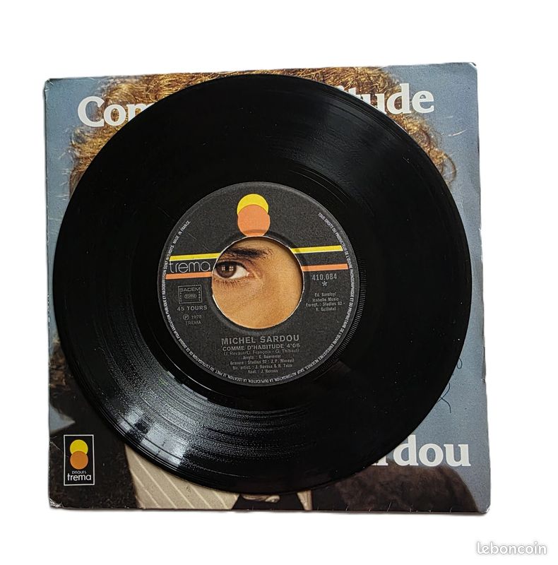 Michel Sardou Comme D’habitude/Manie, Manie Sortie 1978 Très bon état (image 3)