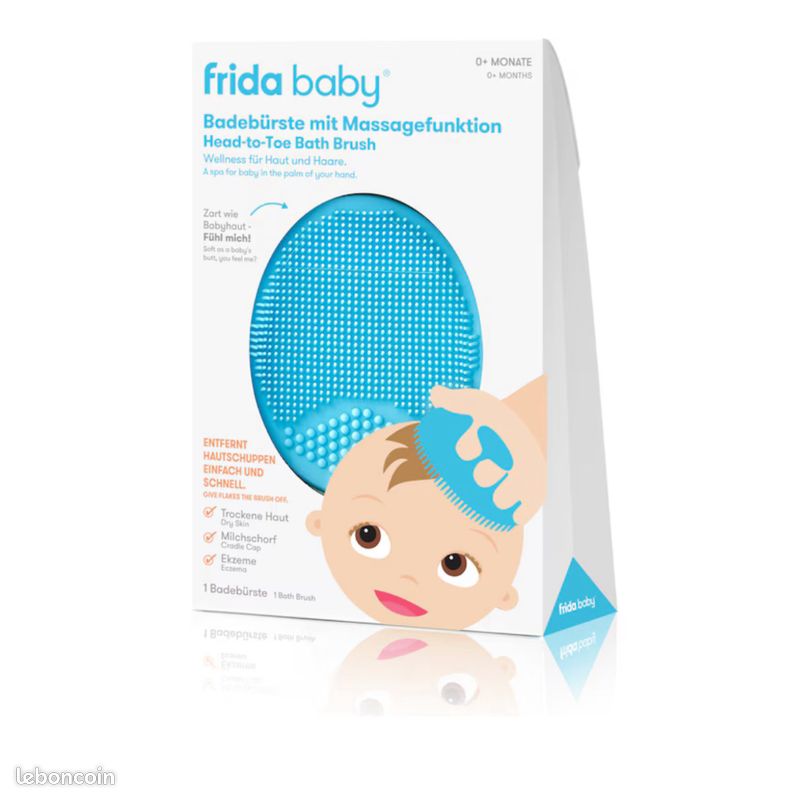 Brosse cheveux et corps bain bebe - croute de lait (image 4)