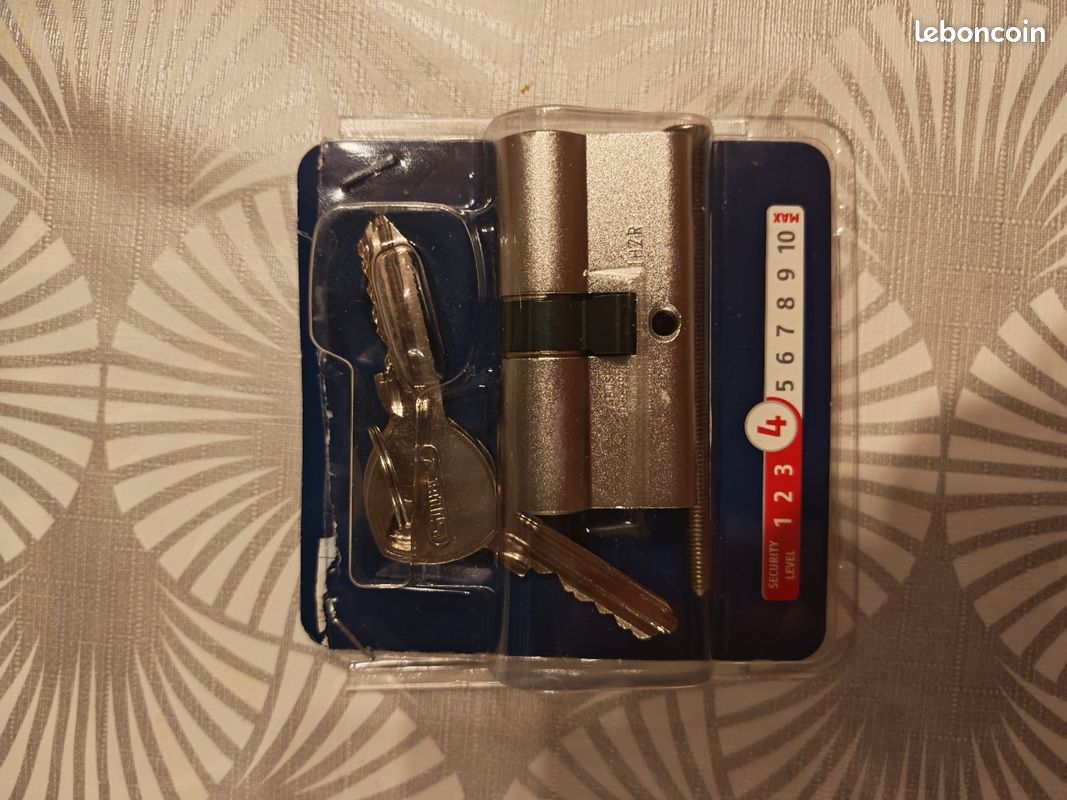 Cylindres De Serrures De Portes ABUS Cylindre Profilé E20NP 30/30 - Serrure De Porte Pour La Sécurité Des Portes D'entrée Et D'appartement - Jeu De 3 - Avec 3 Clés - De