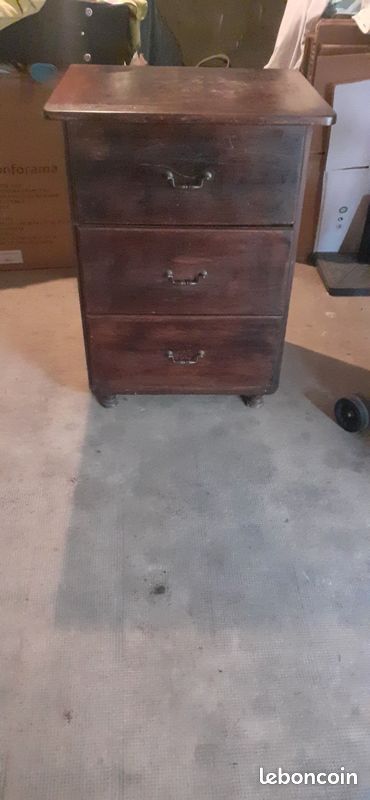 Commode en bois massif 3 tiroirs (image 2)