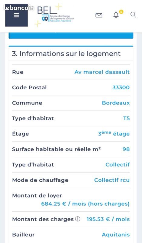 Appartement a louer bordeaux - 5 pièce(s) - Surfyn