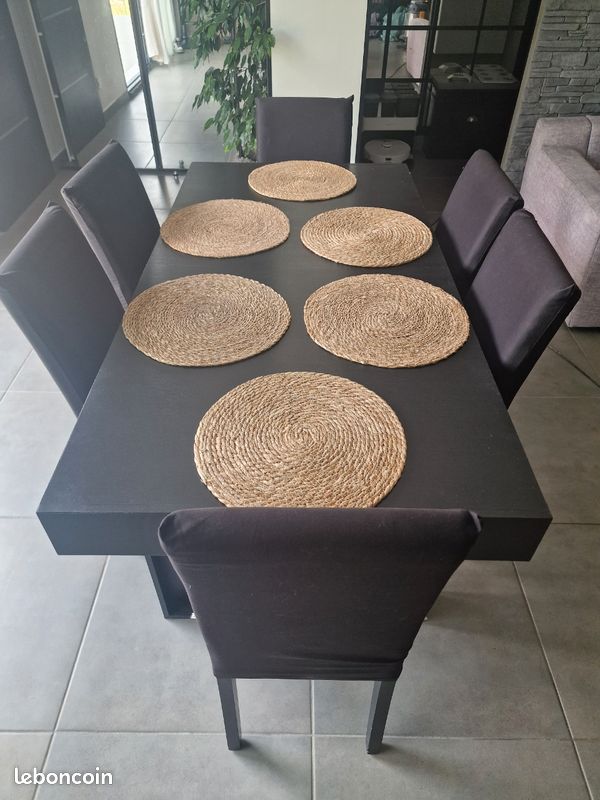 Table avec rallonge et 6 chaises (image 2)
