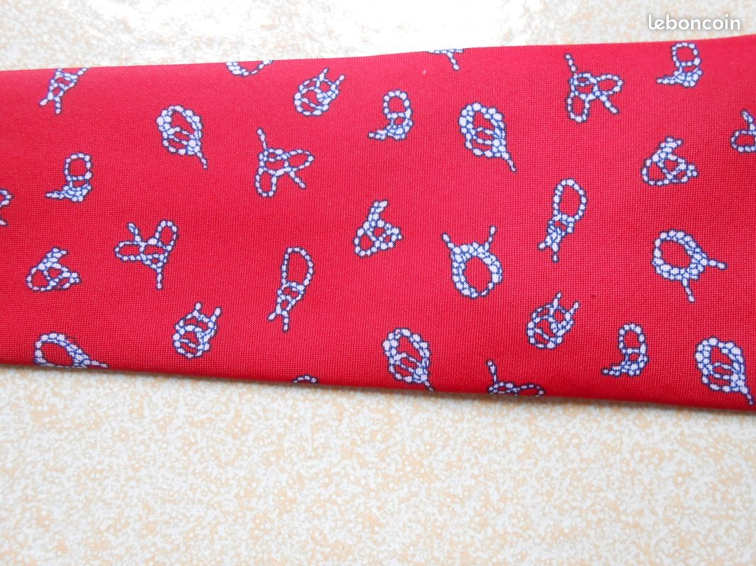 CRAVATTE Rouge Motif Cordelette (image 3)