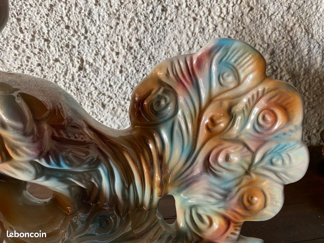Figurine Paon Vintage en Porcelaine, Italie, 1970s
