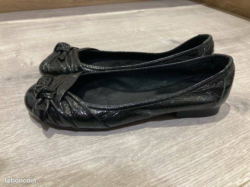 Escarpins Minelli Noirs – Taille 36, Cuir Vernis, état Comme Neuf, Occasion