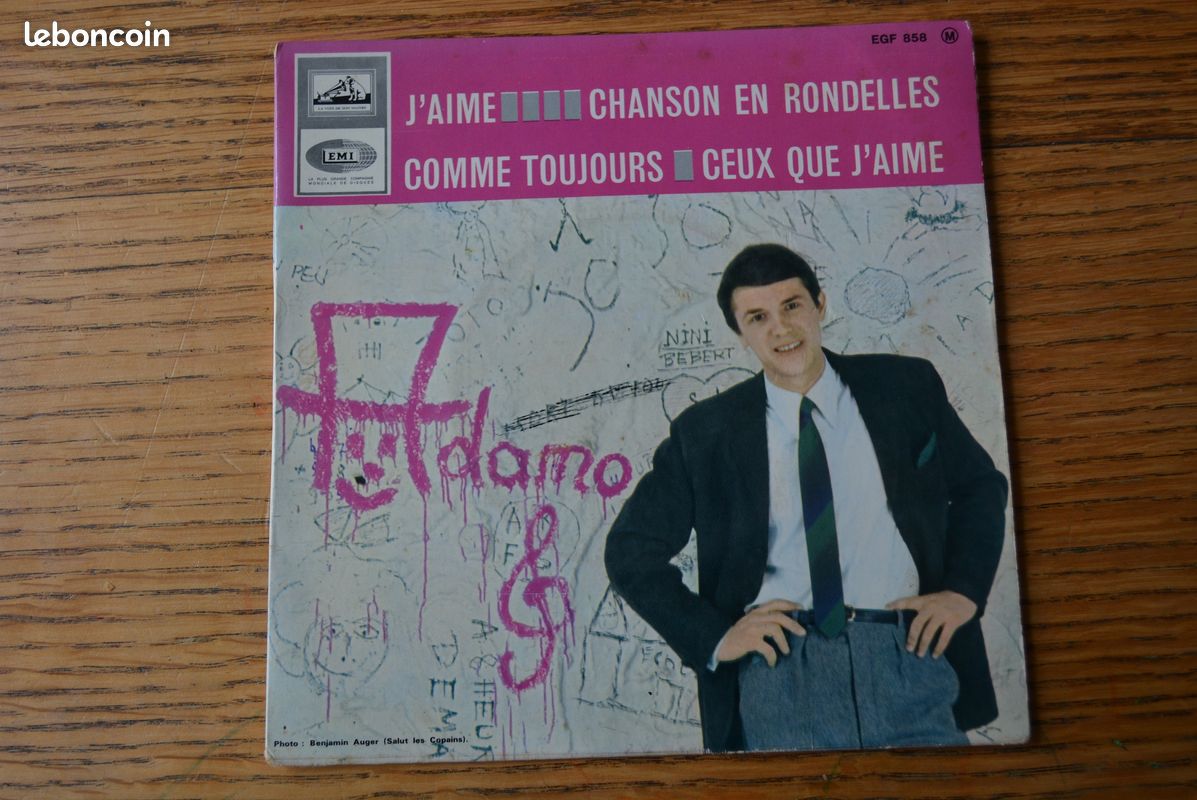 Vinyle 45 tours "Adamo J'aime" (image 1)