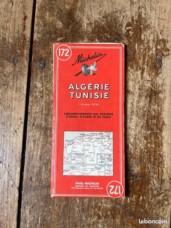 Carte routière Michelin ancienne 173 Algérie Tunisie (image 2)