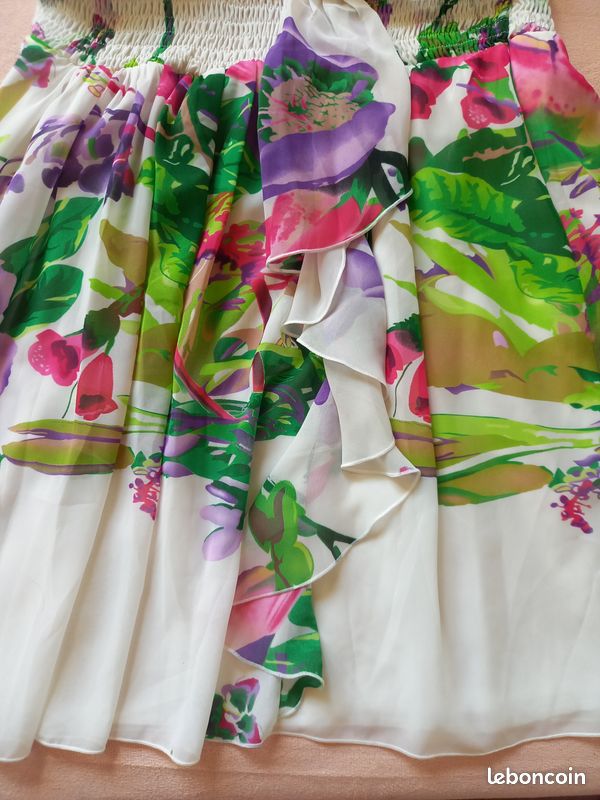 Robe Morgan 36 blanc fleurs colorées blanc (image 8)