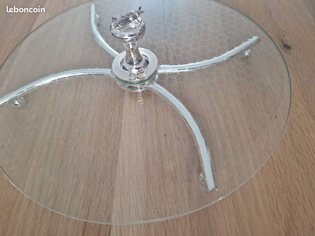 Plateau a fromage en metal argente plateau verre - Arts de la table